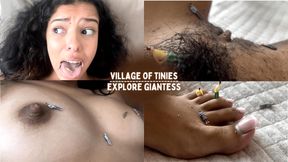 Village of Tinies Explore Giantess Aria Nicole’s Body 4K