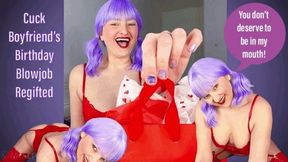 Cuck Boyfriend’s Birthday Blowjob Regifted - Your girlfriend is giving your yearly birthday blowjob to a bull - Cuckolding Humiliation Femdom POV with Mistress Mystique - WMV