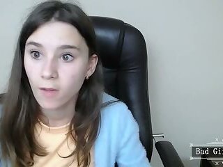 Skinny brunette small tits very pretty web teen