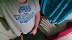Jerking off in a friends bathroom!
