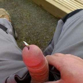 Wanking in my garden