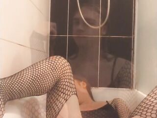 Void bangs herself in the shower POV