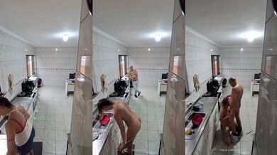 Maid takes off her clothes and accepts a facial for extra.