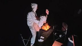 Doing barbecue on a Sunday evening and fucking a whore wife