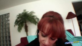 Hot redhead Milf seduces stepdaughter to have lesbian sex