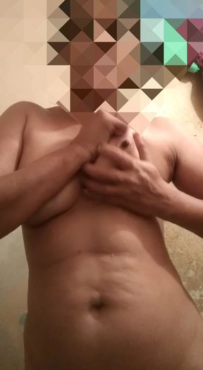 Indian stepmom fingering in front of stepson