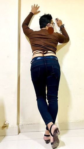 Sissy Bambi 18 Strip Dance, Belt Spanking, Ass *** and Anal