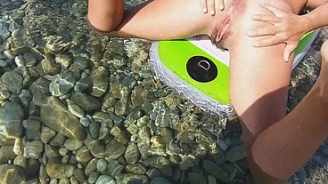 Anal Orgasm on SUP in wild