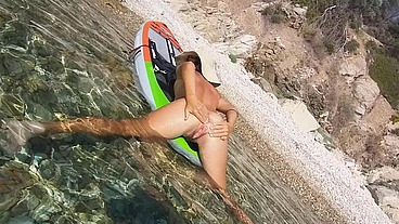Anal Orgasm on SUP in wild