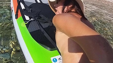 Anal Orgasm on SUP in wild
