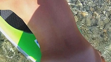 Anal Orgasm on SUP in wild