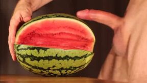 Muscular Stud Fucks and Cums on Watermelon