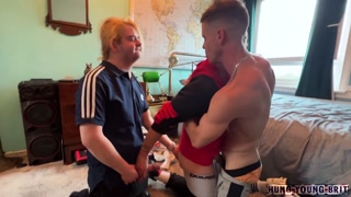 Horny Filthy 3 way fuck with FTM chav boy