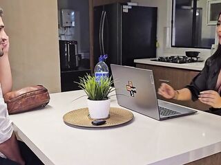 Large-bootied stepmother gets DP for the 1st time - Emily Fox