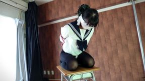 A Woman Is Being Punished While Wearing a Vibrator-equipped Chastity Belt.