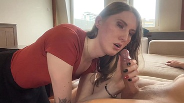TS rude anal fucked with dildo and big cock in louxurious flat