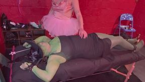 Glinda tickles the Wicked Witch