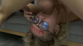 sexy whore gets extreme rough fat dick face fucked