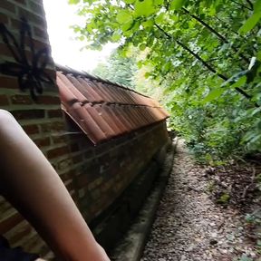 public sex outdoors, piss, hot blowjob, I&#039;ll be fucked from behind and have sex in the stairwell of a church