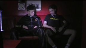 2 scally boys fuck in sneakers and joggin on backroom