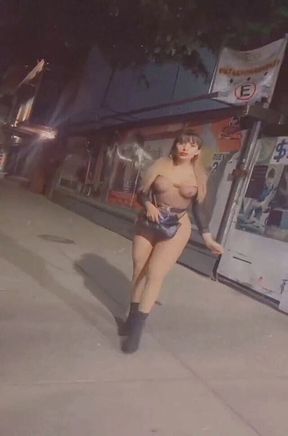 tranny standing on the street in tlalpan like a whore