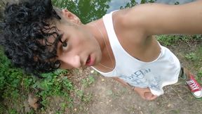Selfie Jerk off Video - Jerk off Near a Lake