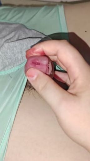 Applying Hot Sauce Into Sissy's Peehole and making him Cum