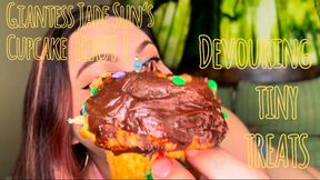 Devouring Tiny Treats: Giantess Jade Sun’s Cupcake Feast! Ft Jade Sun - 4K