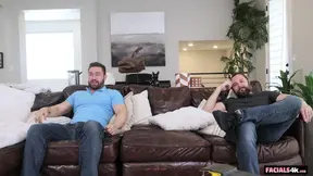 Hot French Maid Gets Spitroasted!