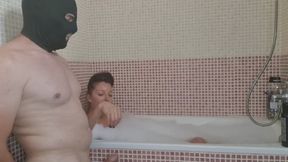 Slave bathing his Mistress Domina Ghalia