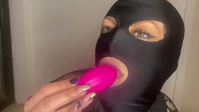 black lace robe masturbation – intense toy play & orgasm