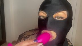 black lace robe masturbation – intense toy play & orgasm