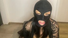 black lace robe masturbation – intense toy play & orgasm