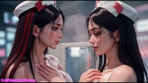 Demon queen ask for two girls kiss (Ai animation)