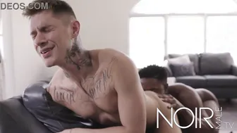 Twink takes big black cock in hardcore anal and blowjob session