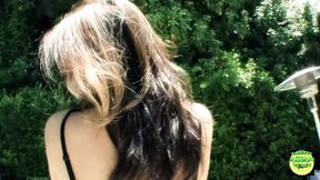 Small white babe getting black cock&#x1F32D; pounded on couch