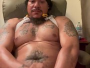 Handsome Guy Masturbating To Female Fan Over The Phone and He Cums For Her
