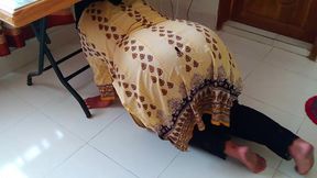 When My Bhabhi Stuck Under Table by Cleaning Room, Then I Fuck Her Big Ass & Destroy Her Anal