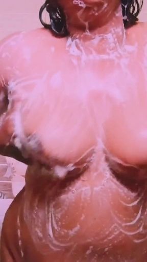 Captivating moment from &quot;Villege aunty bathing and fingering Telugu dirty talks.&quot;