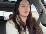 Wintery Tim Horton's Drive Thru Visit with My Pornhub Vibrator!!