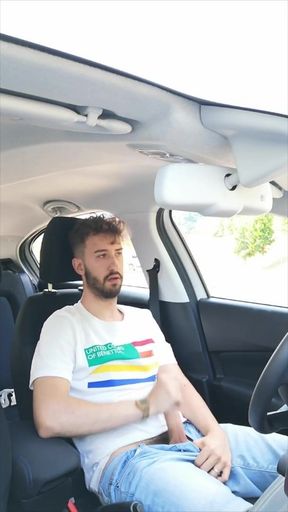 Milking off my ginormous dick in a public truck park