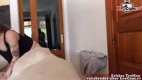 Husband fucks a strange woman while his wife is in the next room