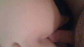 I anal fuck tiny booty hole of my salty GF in doggy pose