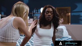 GIRLSWAY - MILF Ana Foxxx Spanking girlfriend Coco Lovelock Also Gets Spanked By Wife Mocha Menage