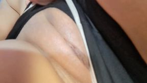 Stepsister is caught masturbating in the room and her big ass is seen