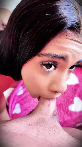 Ebony teen Simone Ryder takes doggystyle POV back shots