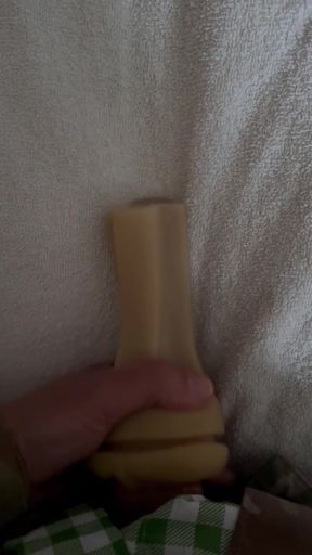 Jerking off in My Full Uniform with a Toy Wearing a Condom to Fill for a Follower!