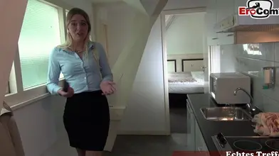 Milf realtor Melody Pleasure seduced into sex