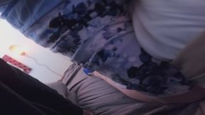 Stepson shares a bed with stepmom and they try not to get naked