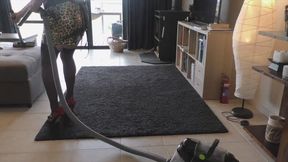 Sissy Vacuuming in Slutty Outfit